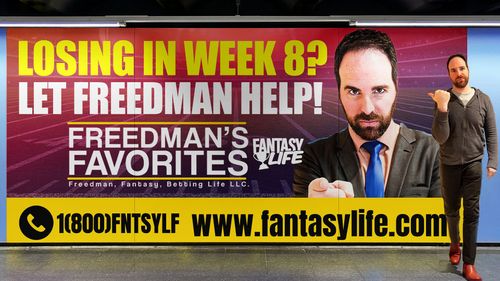 Freedman's Favorites. The Best Fantasy Football Plays For Week 8.